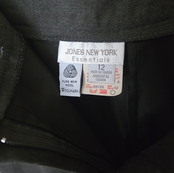 Vintage Jones New York 100% Wool Womens Tapered Pants - Picture 4 of 6